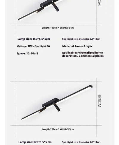 Lámpara de Techo Minimalista de Palabra Única para Vestidores - Image 10