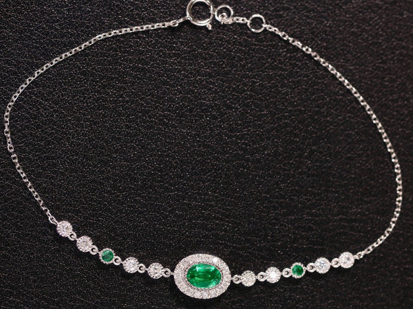 Pulsera de Esmeralda con Madera Natural - Image 3