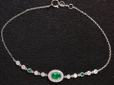 Pulsera de Esmeralda con Madera Natural - Image 3