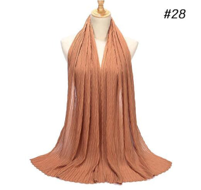 Pañuelo Gasa Plisado con Perlas de Moda - Image 30