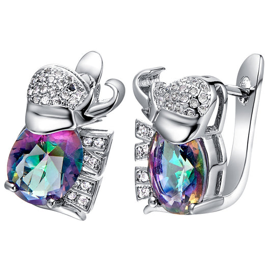 Conjunto de Joyas Elefante con Gemas Multicolores - Image 17