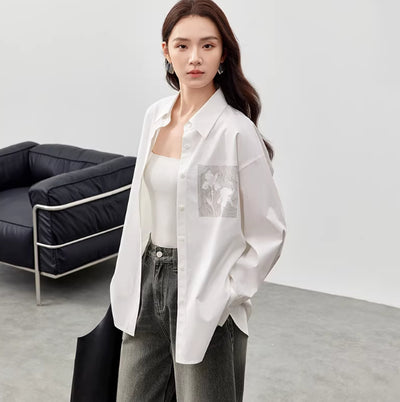 Blusa de Algodón Puro para Mujer - Manga Larga Primavera - Image 10