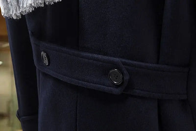 Abrigo de Lana Tipo Gabardina Doble Botonadura Slim Fit para Otoño e Invierno - Image 14