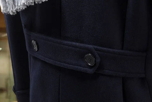 Abrigo de Lana Tipo Gabardina Doble Botonadura Slim Fit para Otoño e Invierno - Image 14