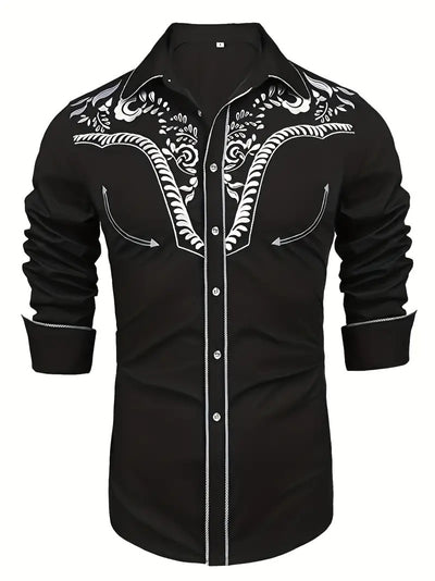 Camisa Suelta Estampada Estilo Western Americano - Image 16