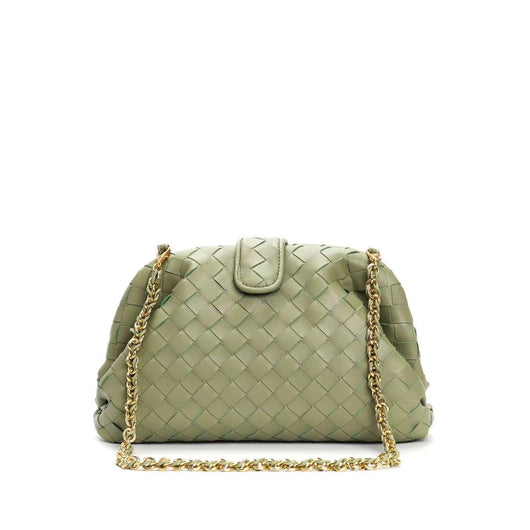 Bolso Mensajero de Cuero Genuino Tejido Cuadrado Pequeño - Image 13