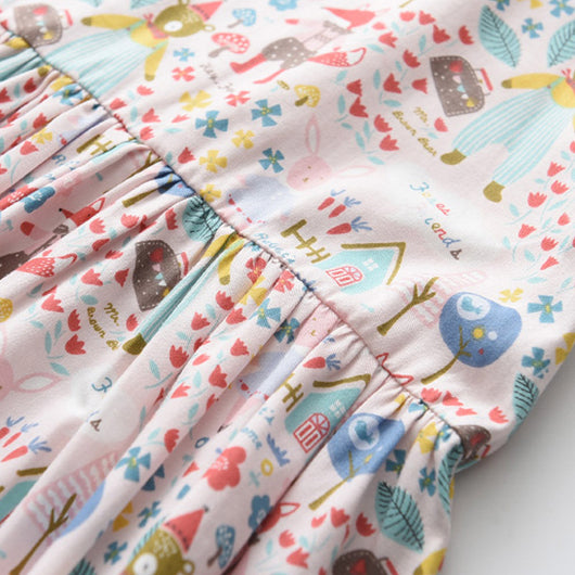 Vestido Infantil Estampado Patchwork Manga Corta - Image 19