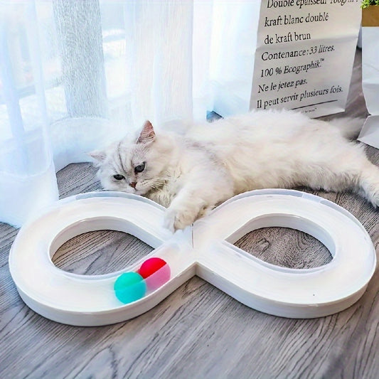Juguete Interactivo para Gatos con Pista Giratoria y Pelota