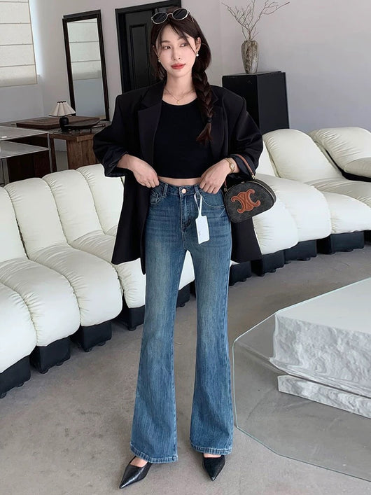 Jeans Skinny Retro Cintura Alta Elástico Tencel - Image 13
