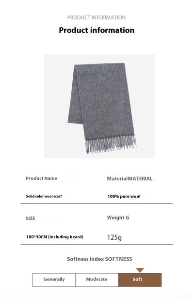 Bufanda de Lana Premium Gruesa para Invierno - Colores Sólidos Versátiles - Image 21