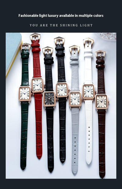 Reloj Cuadrado Retro Impermeable Versátil para Mujer - Image 15
