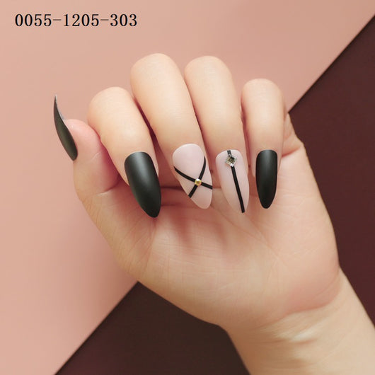 Uñas Postizas Largas Puntiagudas con Lentejuelas - Diseño Elegante - Image 16