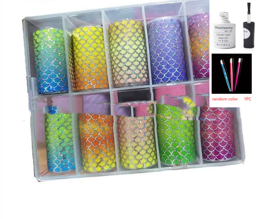 Set de 12 Láminas Decorativas para Uñas - Transferencias Nail Art - Image 21