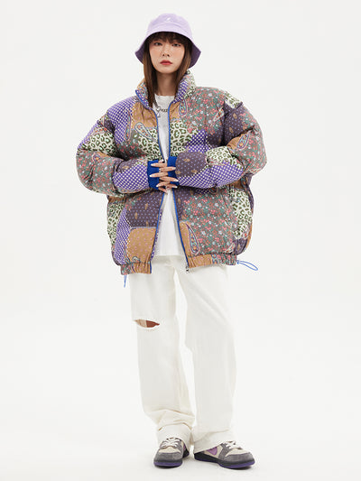 Chaqueta Térmica de Algodón Grueso con Estampado Floral de Anacardo - Image 5