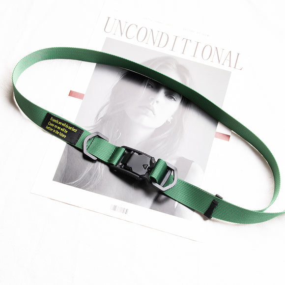 Cinturón de Lona con Hebilla Magnética para Hombre y Mujer
