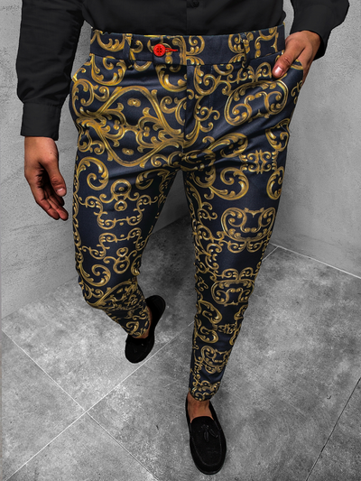 Pantalones Casuales con Estampado de Rayas para Hombre - Image 4