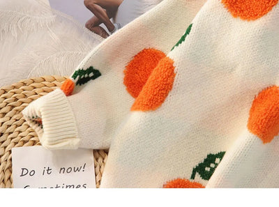 Suéter Suelto para Mujer con Estampado de Frutas Jacquard - Image 13