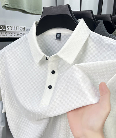 Playera Polo Hombre Jacquard Cuadros Transpirable Verano - Image 28