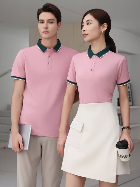 Polo Elástico de Algodón con Combinación de Colores - Image 40