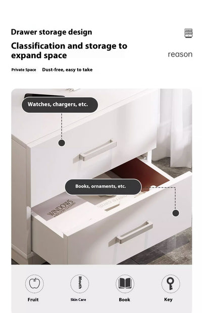 Mesita de Noche Compacta con Estante y Gabinete de Almacenamiento - Image 15