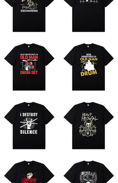 Playera Hombre Estampado Baquetas de Batería - Image 6