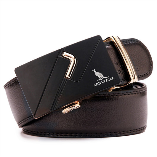 Cinturón de Cuero Genuino con Hebilla Automática Estilo Clásico - Image 32