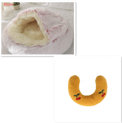 Cama 2 en 1 para Perros y Gatos - Cama Cálida de Felpa Suave Tipo Casa - Image 127