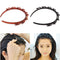 Diadema Doble Flequillo con Clips y Accesorios para el Cabello