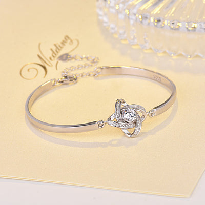 Pulsera de Plata Esterlina 925 con Trébol de Cuatro Hojas - Image 10