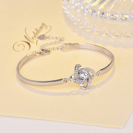 Pulsera de Plata Esterlina 925 con Trébol de Cuatro Hojas - Image 10