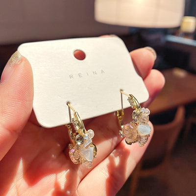 Aretes de Flor Verde con Baño de Oro y Aguja de Plata 925 - Image 11