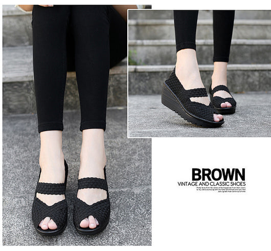 Zapatos Tejidos a Mano sin Cordones para Mujer - Comodidad Casual - Image 25