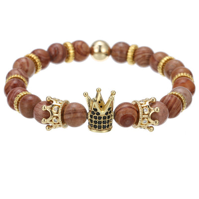 Pulsera Hexagonal para Hombre con Circonitas Incrustadas y Diseño de Corona - Image 24