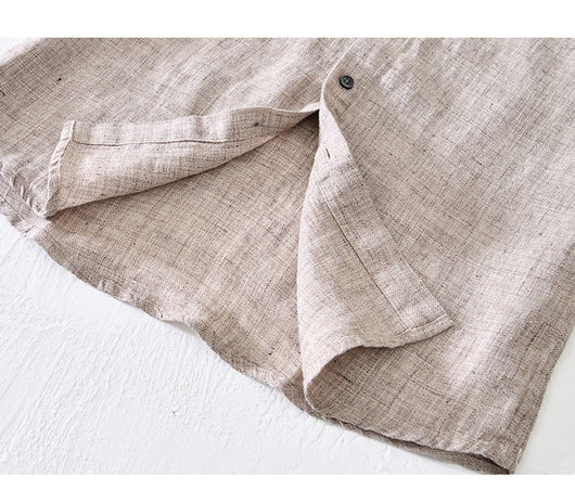 Camisa de Lino Puro para Hombre de Manga Larga - Image 15