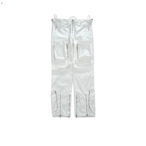 Pantalones Casuales con Detalles de Cremallera y Pliegues - Unisex Estilo Urbano