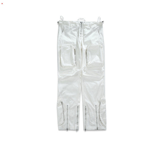 Pantalones Casuales con Detalles de Cremallera y Pliegues - Unisex Estilo Urbano - Image 2