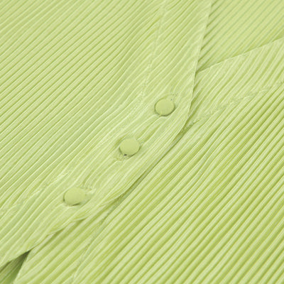 Blusa Retro con Pliegues Manga Larga para Mujer Primavera - Image 35