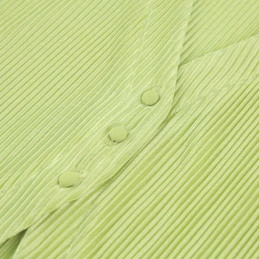 Blusa Retro con Pliegues Manga Larga para Mujer Primavera - Image 35