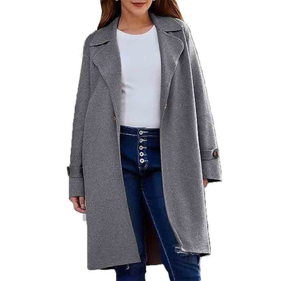 Abrigo Holgado con Solapas y Botones para Mujer - Image 6