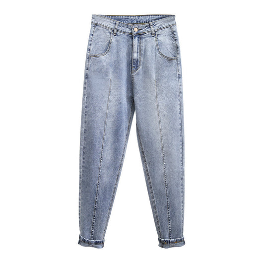 Pantalones Harem de Mezclilla Suelta para Mujer Talla Grande - Primavera Verano - Image 12