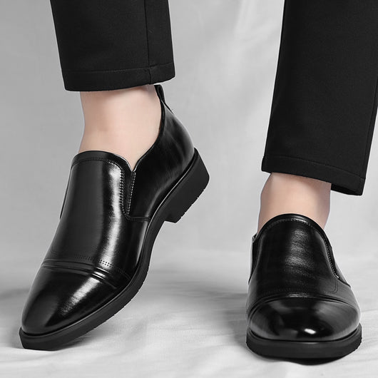 Zapatos Ejecutivos Slip-On de Cuero Vintage Talla Grande para Hombre - Image 4