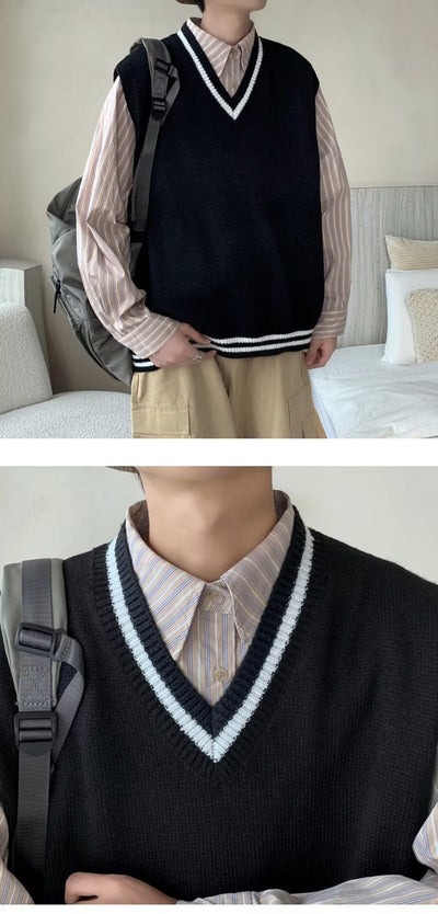 Chaleco Suéter Escote V para Hombre - Tejido Otoñal - Image 12