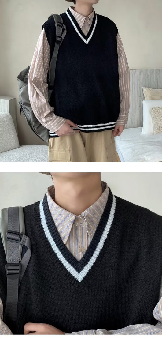 Chaleco Suéter Escote V para Hombre - Tejido Otoñal - Image 12