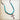 **Frosted Magnesite Beaded Necklace w/ Copper Cross 258i