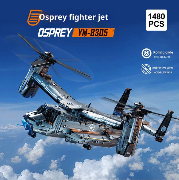 Helicóptero de Transporte Grande Osprey - Juego de Bloques de Construcción Armado