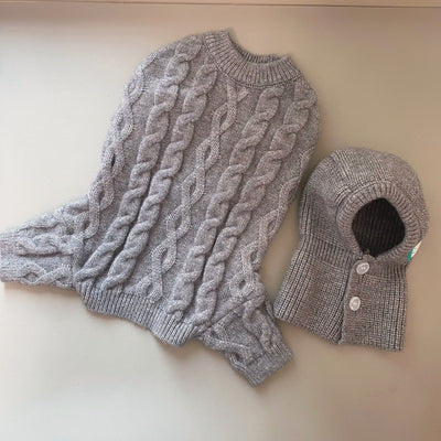 Suéter Tejido Cálido para Mascotas con Gorro a Juego - Image 6