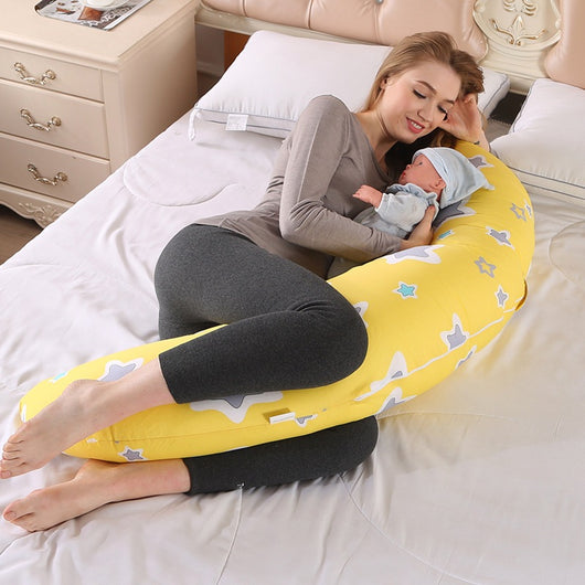 Almohada de Lactancia Multifuncional en Forma de Luna para Embarazo y Maternidad - Image 10