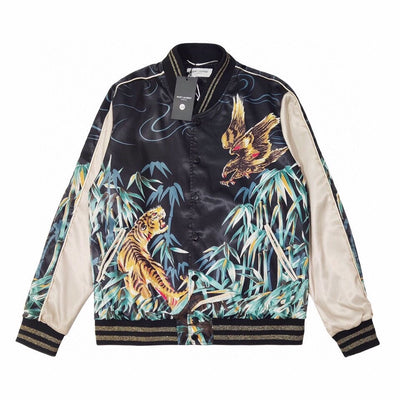 Chaqueta Bomber de Seda Estilo Urbano Unisex - Image 11