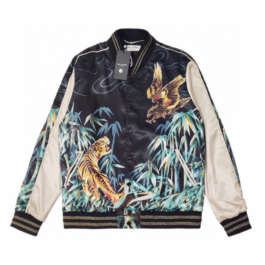 Chaqueta Bomber de Seda Estilo Urbano Unisex - Image 11