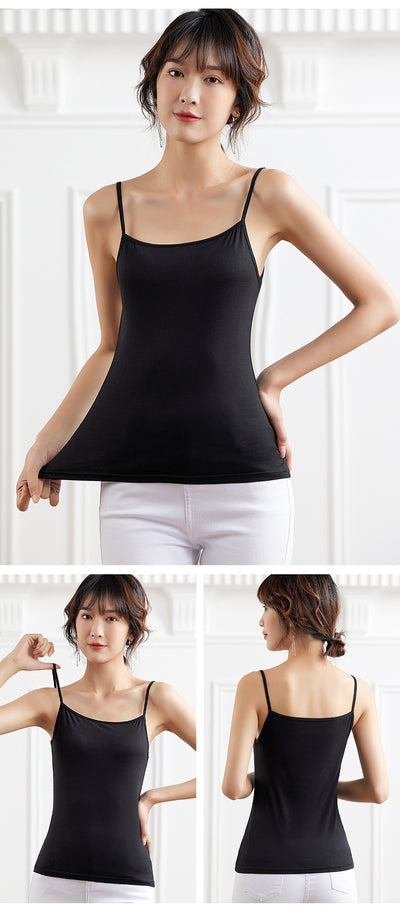 Tirantes Slim Fit Modal Negro y Blanco para Mujer - Image 14